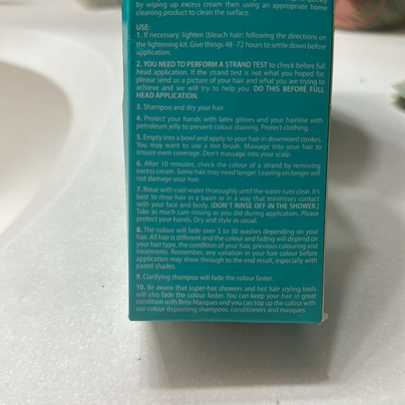 Brite hair color  TURQUOISE - Picture 6 of 6